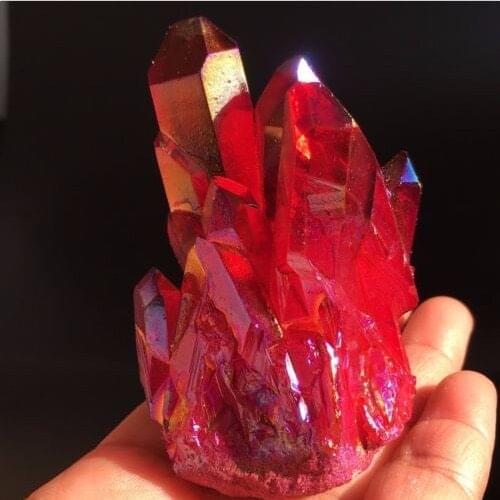Rare and beautiful specimen of red flame precursor quartz crystal clusters wedding decoration aquarium