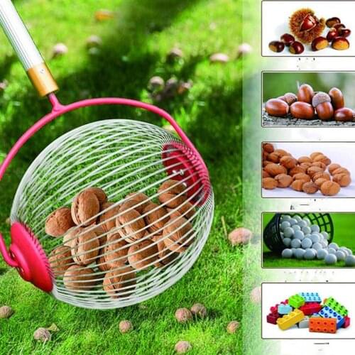 Nut Gatherer Fruit Collector Garden Nut Fruit Picker For Picking Up Walnut Chestnut Without Telescoping Pole（without stick