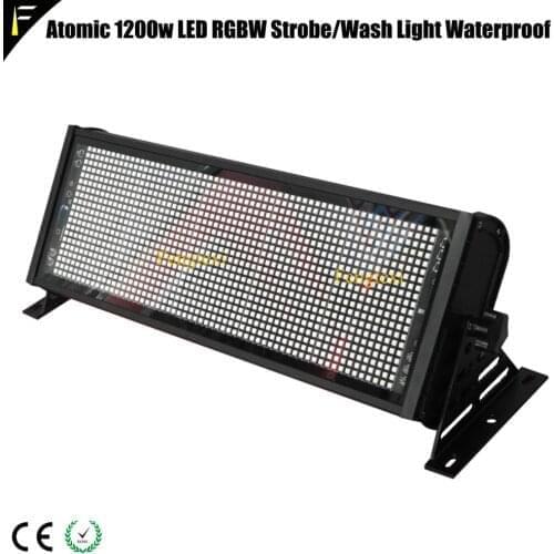 Outdoor Atomic Dj LED Strobe Light 1200w RGBW 4in1 Waterproof Wash Strobe Rectangular Flood PAR Light IP65