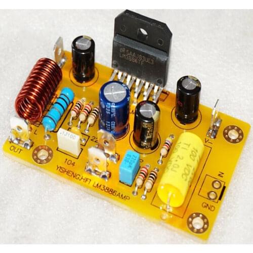 KYYSLB 60W 8 Ohm DC Dual 40V LM3886 Power Amplifier Board Can Be Connected In Parallel Home Audio HIFI Power Amplifier Board