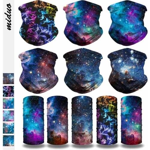 Starry Sky Motorcycle Shield Face Mask Balaclava Uv Sun Protection Face Scarf Outdoor Sports Bandanas Motorbike Neck Gaiter