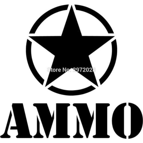 10 x Newest Design Army Star AMMO Reflective Creative Auto Decal Cartoon Car Sticker Bumper Body Decal Creative Pattern Vinyl