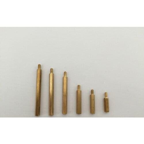 10pcs M4x 40+6mm Brass Hexagonal Threaded Spacers Hexagon Copper Post