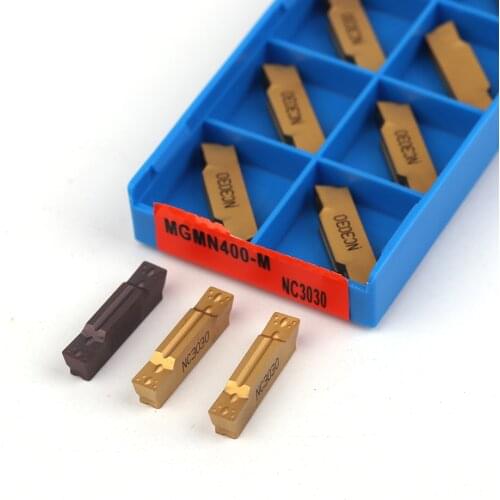10PCS MGMN400 M PC9030/NC3020/NC3030 4mm grooving carbide inserts MGMN400-M lathe cutter turning tool Parting and grooving tool