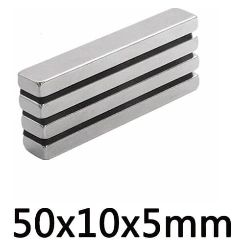 2/5/10/20/30/50PCS 50x10x5 NdFeB Strong Sheet Rare Earth Magnet Rectangular Neodymium Magnets 50x10x5mm N35 Block Magnet 50*10*5