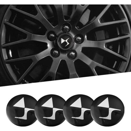 4Pcs 56mm Car Wheel Stickers Center Hub Cap Car Emblem Badge Decal For DS 4S 5 5LS 6 7 9 Car Wheel Accessories