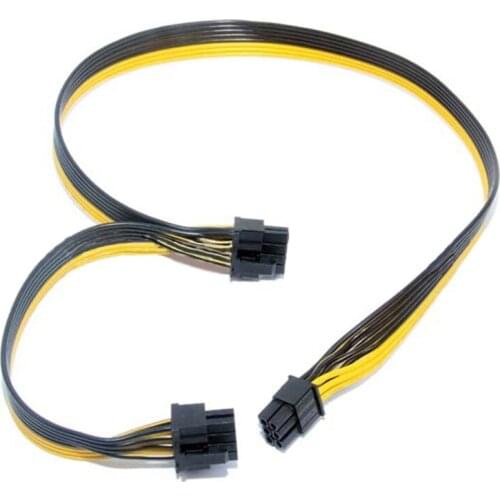 6 Pin to Dual 8 Pin (6+2) PCI Express Power Adapter Connector Extender