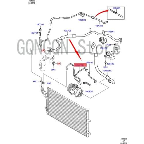 CAR air conditioning pipe pressure high pressure For dMo nd eoF oc us water tank high pressure pipe high pressure hose