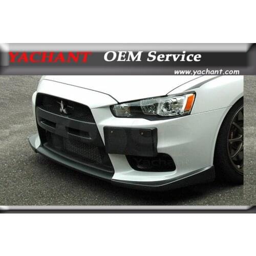FRP Fiber Glass Front Bumper Cover 2Pcs Fit For 2008-2012 Mitsubishi Lancer Evolution EVO 10 EVO X VTX Style Front Bumper Cover