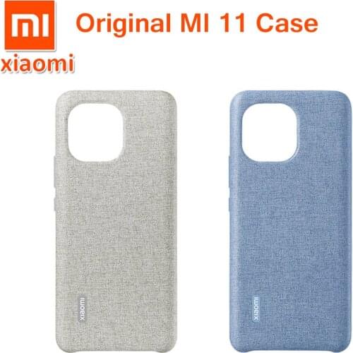 Xiaomi Mi 11 Case Luxury Original Xiaomi brand Leather Cover Silicone Textile Cloth Super Frosted Shield Back Cover Xiaomi Mi11