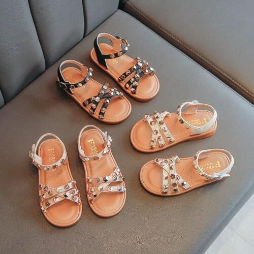 23-34 Spring Summer Children Shoes For Girl Boy 2021 New Casual Fashion Gladiator Active Kid Baby Toddler Leather Sandles