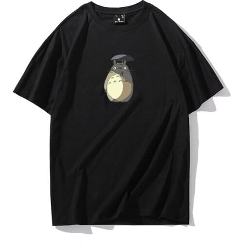Japanese Anime My Neighbor Totoro Print T-shirt Ladies Top Korean Harajuku Casual Cotton O-neck Kawaii Short-sleeved Shirt