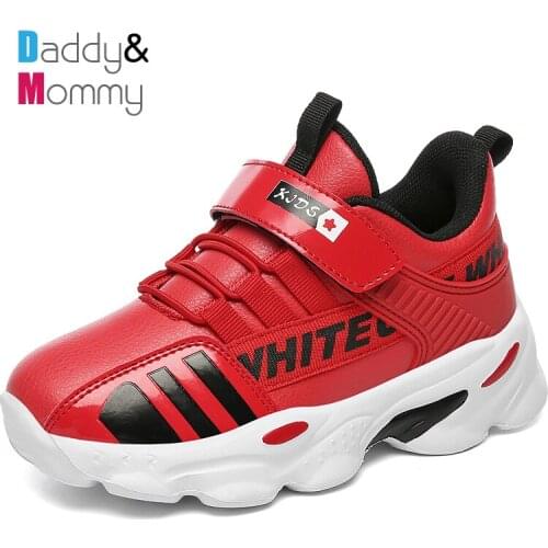 Fashion Leather Kids Shoes Boys Sport Sneakers Baby Girls Shoes Breathable Tennis Childrens Sneakers School Size 28-40 New