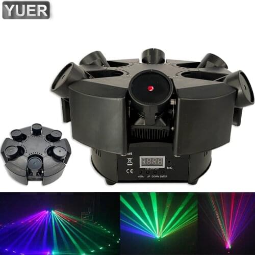 2021 New Smart 6 Heads Moving Head Beam Laser Light RGB Floral Color Laser Light Projector Unlimited Rotating Disco Laser Light