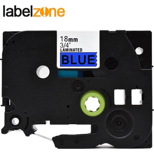 18mm tze541 black on blue label tape Compatible Brother p-touch printers tze tape laminated tze-541 tze541 tz541 tze541 ribbon