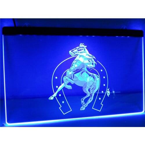 LK365- Horse in Shoe Display Bar Beer LED Neon Light Sign home decor crafts