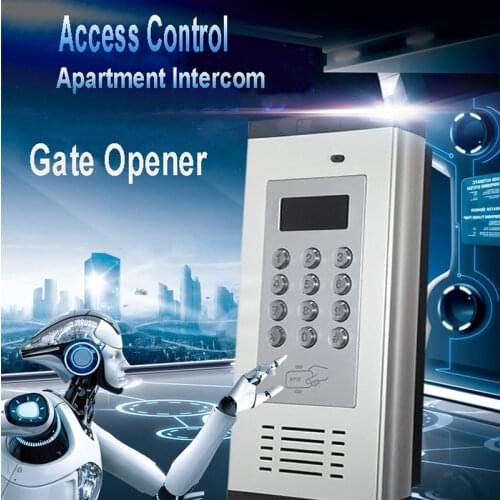 Multifunction Access Control Alarm System 2G/3G/4G GSM Intercom Supports RFID Card for apartment working for 200 room owners K6