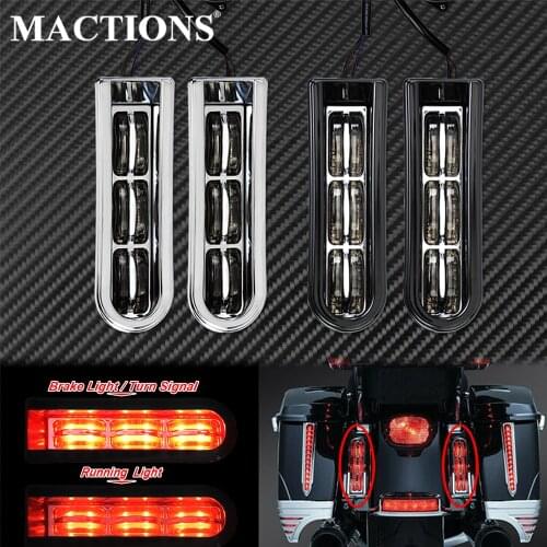 Motorcycle Accent Saddlebag Filler Inserts Support LED Lights For Harley Touring Road Electra Glide CVO Limited FLHTKSE 2014-Up