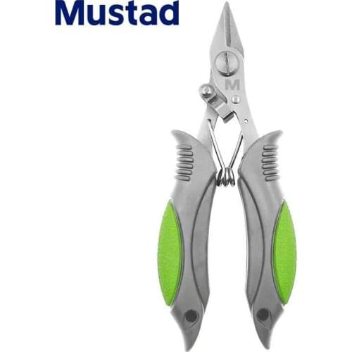 Mustad Fishing Pliers Stainless Steel Fishing Clamp Multifunctional Luer Plier Fishing Tackle Fishing Accessories Hook Remover