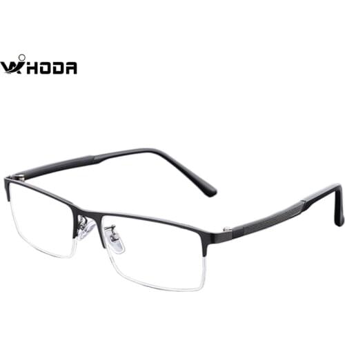 Business Mens Optical Glasses Frames ,Semi Frame Metal Hinge Prescription Glasses for Myopia & Prescription Eyeglass HF9933
