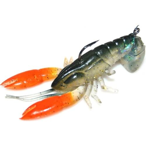 8cm 14g Soft Crawfish Bait Fishing Lure Realistic Shrimp Lobster Claw Bait Artificial Lure Swimbait Pesca Fishing Tackle Tool