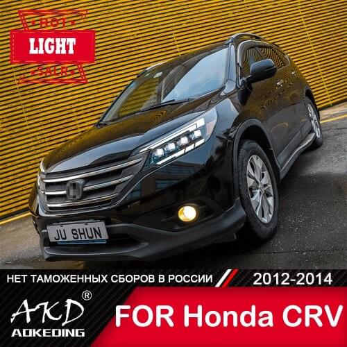 For Car HONDA CRV 2012-2014 Head Lamp Car Accessory Fog Lights Day Running Light DRL H7 LED Bi Xenon Bulb CR-V Headlights