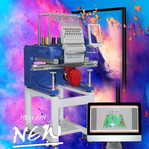 Sequin cording flat tshirt single head embroidery machine 15 colors best dahao computerized embroidery machine like damei for 3d