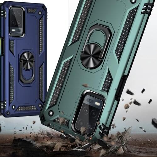 Drop resistance Rugged Case For OPPO A54 Armor Fall resistant impact Shock proof Car Magnetic Cover