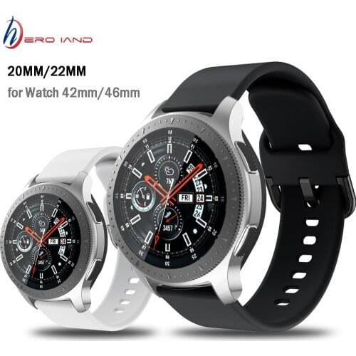 22mm 20mm Silicone Band for Samsung Galaxy 46mm 42mm Gear S3 S2 Active 2 Strap for Huami Amazfit GTR GTS Bip Huawei Watch GT 2