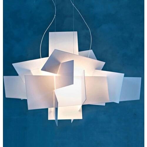 Modern Big Bang LED Pendant Lights White/Red Stacking Acrylic Pendant Lamps Suspension lustres de teto Light Fixtures luminarias