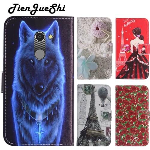TienJueShi Fashion Flip Book Protect Leather Cover Shell Wallet Etui TPU Silicone Case For VOFAFONE N8 Orange Dive 72 5 inch