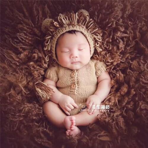 Newborn Baby Photography Prop Crochet Knit Costume Prop Outfits Baby Hat Photo Props