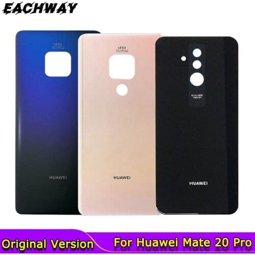 New Huawei Mate 20 Lite Battery Cover Back Glass Panel Rear Door Housing Case For Huawei Mate 20 Pro Battery Cover Mate20