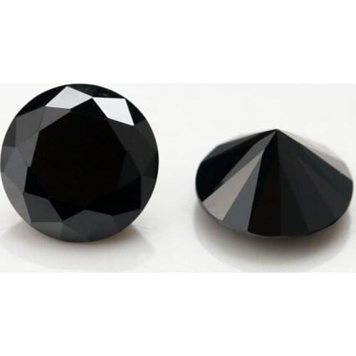 1mm-3mm black cz gemstone color cz stone wuzhou factory