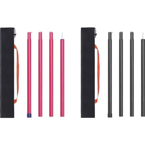 2m Tent Awning Pole Folding Plated Iron Tube Canopy Rod Outdoor Camping Accessories Equipment Supplies