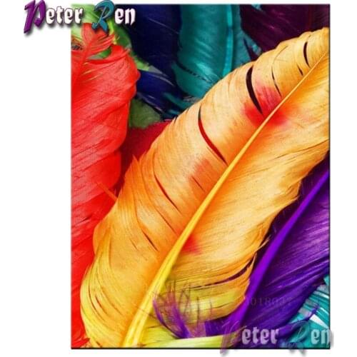 5d Colorful feathers Diamond Painting Cross Stitch full Square\Round Embroidery picture Rhinestone Handmade Art home Decoration