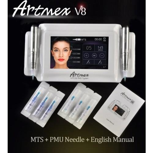 Artmex V8 Permanent Makeup Tattoo Machine Digital Electric Eye Brow Lip Rotary Pen MTS PMU System Makeup Machine