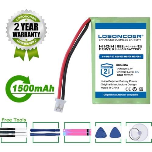LOSONCOER Battery 1500mAh MBP33 NI-MH Battery For Motorola MBP-33 MBP33S MBP36 MBP36S MBP36PU MBP43 CB94-01A Baby Monitor