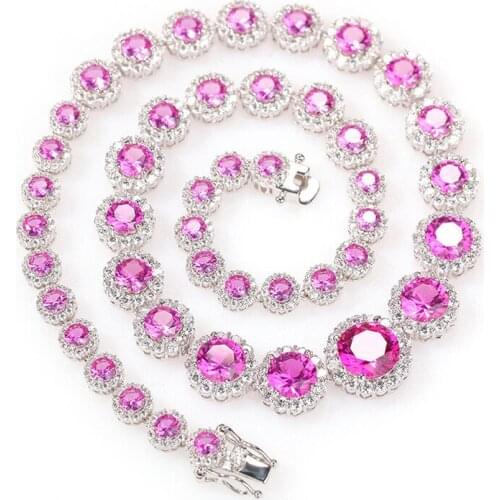 Hip Hop Color CZ Stone Bling Iced Out Gradient Size Tennis Link Chain Chokers Necklaces for Men Women Unisex Rapper Jewelry