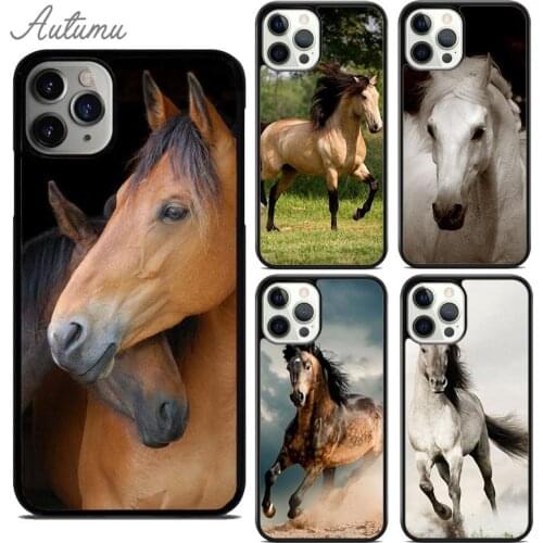 Horses Running Phone Case for iPhone 11 12 Pro Max mini X XR XS SE 2020 5 6S 7 8 Plus Samsung Galaxy S8 S9 S10 Cover shell