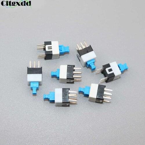 Cltgxdd 10PCS/Lot 7*7mm Self Locking Push Tactile Power Micro Switch Kit 6 Pin Button Switches 7x7