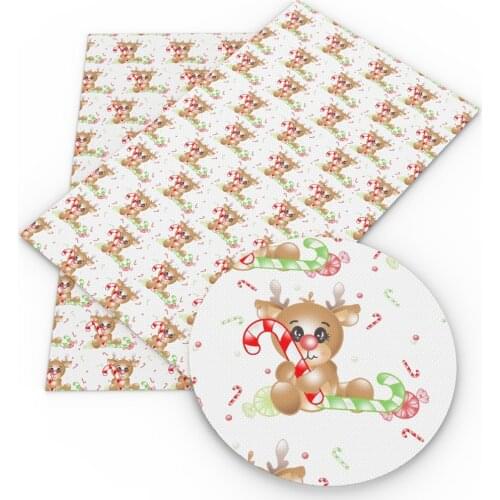 David accessories 20*33cm Merry Christmas Artificial Faux Synthetic Leather Sheet DIY Bow Bags Shoes,1Yc7732