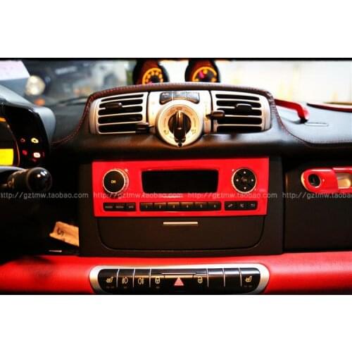 FOR Benz Smart Fortwo Carbon Fiber Car Interiors Modified Patches Patch In The Control Panel of 3PIECE 1Sets Car Stickers