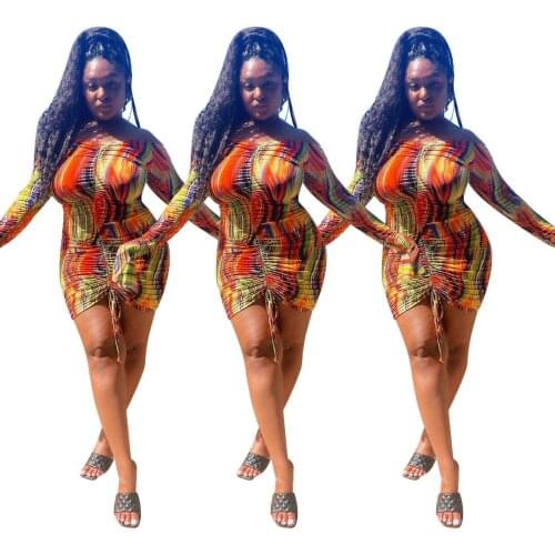 Elegant O Neck Flare Sleeve Bodycon Mini Dress Women Color Slim Dresses Female Clothing Fashion Streetwear Outfits Wholesale