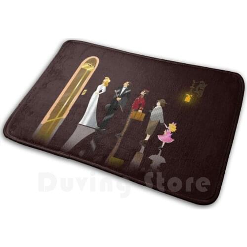 ... And Into A Nightmare Mat Rug Carpet Anti-Slip Floor Mats Bedroom Hollywood Tower Hotel Terror Elevator Scary Art Deco Ride