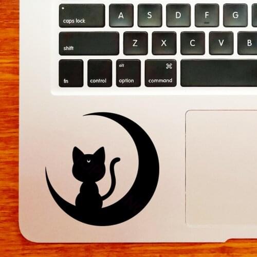 Lunar Moon Cat Anime Laptop Sticker for MacBook Pro 16" Air Retina 11 12 13 15 inch Mac Book 14" HP Notebook Skin Trackpad Decal
