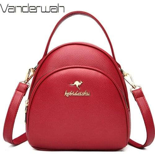 Pu Leather Small Crossbody Bags for Women 2020 Fashion Ladies Designer Shoulder Bag Multifunctional Bagpack Casual Back Pack Sac