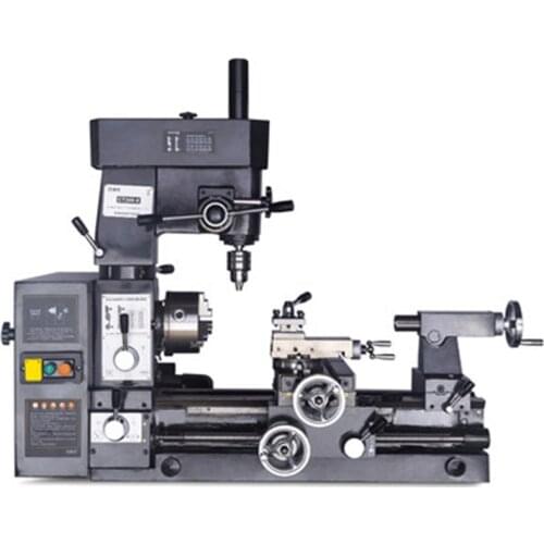 CE Multi-Function Lathe Car Drilling and Milling Three-in-One Machine Tools Turning and Milling Composite Horizontal Lathe 220V