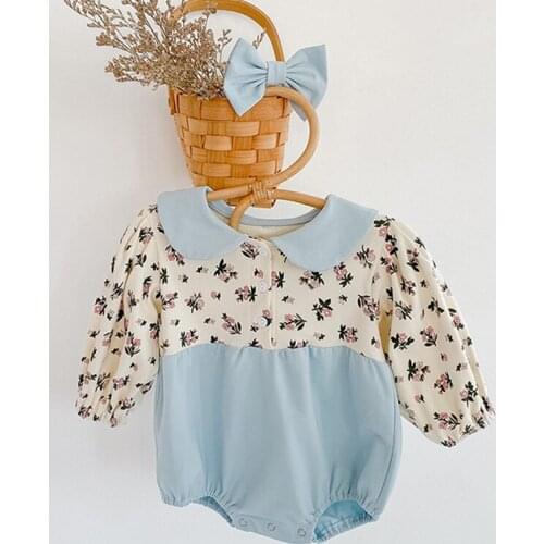 Baby Girls Bodysuit Flower Clothes Long Sleeve Bodysuit Autumn Baby Clothing Toddler Newborn Girls Jumpsuit With Headband