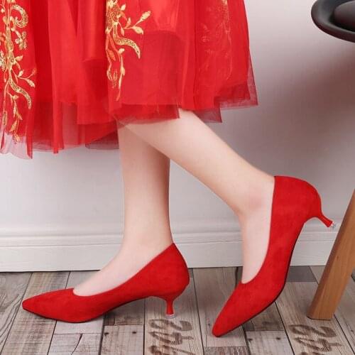 Spring and autumn new ladies high heels frosted leather pointed toe high quality wild mature sexy fashion womens shoes W27-04